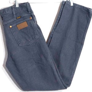 Vintage Western Jeans Gray Jeans 80's Wrangler's  Made in USA Cowboy Wranglers Grey Denim Straight Leg Bootcut - Men's Size 32 x 30