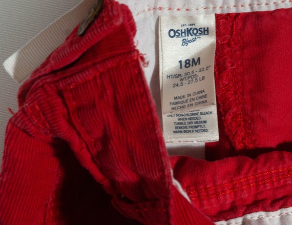 Baby OshKosh Overalls Corduroy Pants Dungaree Cor… - image 5