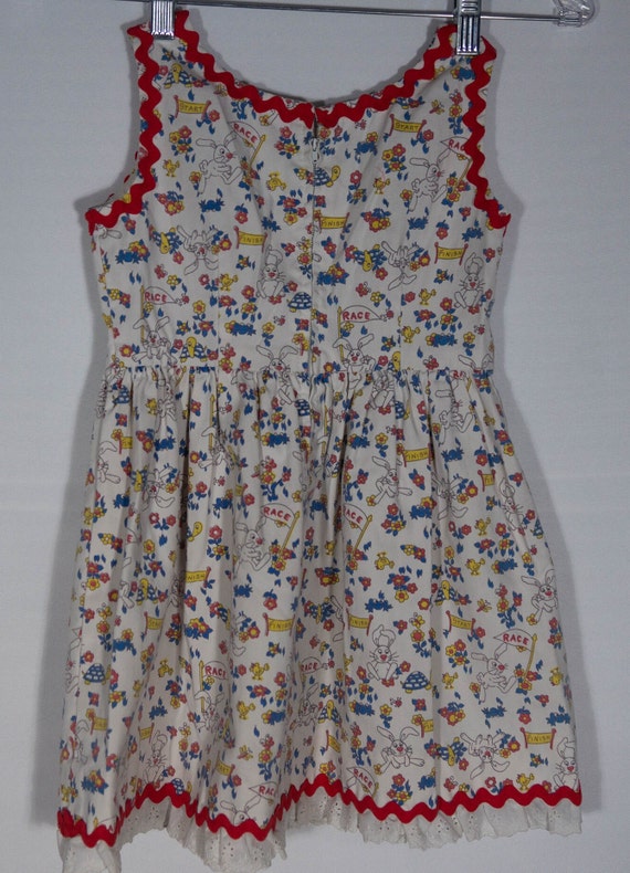 Vintage Handmade Girls Dress, 50s Rockabilly Styl… - image 10