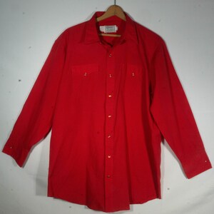 Vintage Western Shirt H Bar C Made in USA Mr. Tall Ranch Cowboy Pearly ...