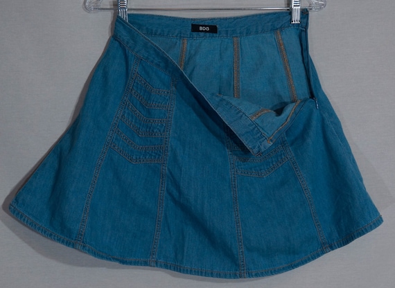 Vintage Mini Skirt Boho / Twiggy Style, Circle Cu… - image 4