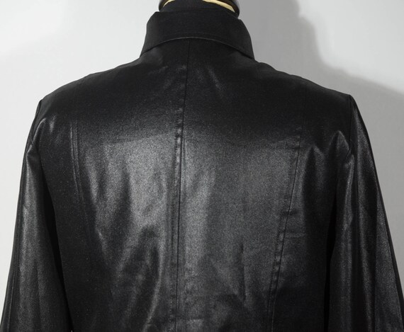 Vintage Black Jacket XOXO 90s Streetwear Coat Shi… - image 9