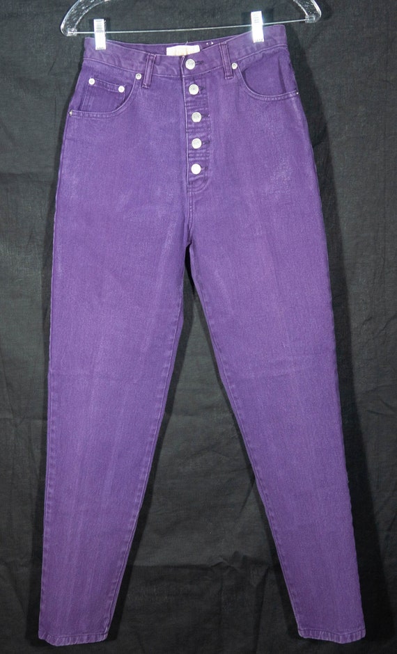 Vintage Purple Jeans 'jeanjer' Label Button Fly High Rise, Tapered Leg 27  High Waist -  Canada