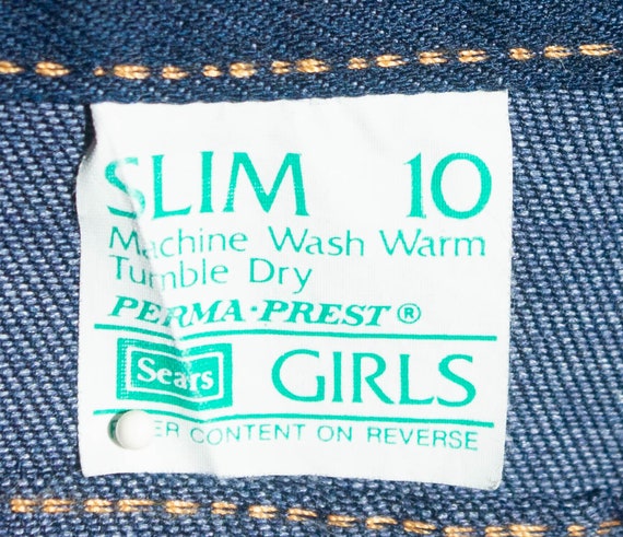 70s Kids Jeans Vintage SEARS Dark Blue Mint Condi… - image 9