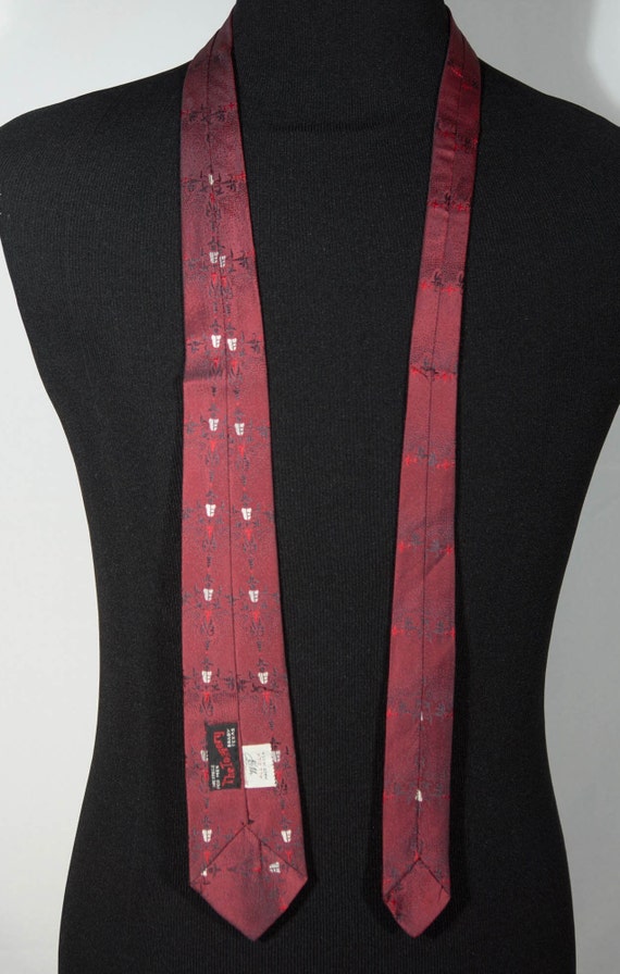 Vintage Silk Neck Tie 50s 60s Mod Midcentury Styl… - image 4