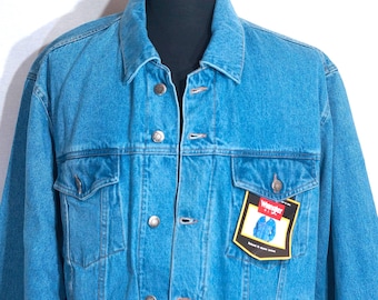 Vintage Jean Jacket: 90s Wranglers Western Wear - Size L