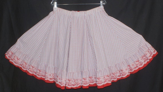 Vintage Square Dance Skirt 80s "Pitchfork" Label … - image 3