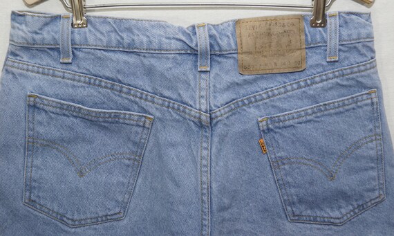 Vintage Levi's Jean Shorts 550 Orange Tab 80s Cut… - image 7