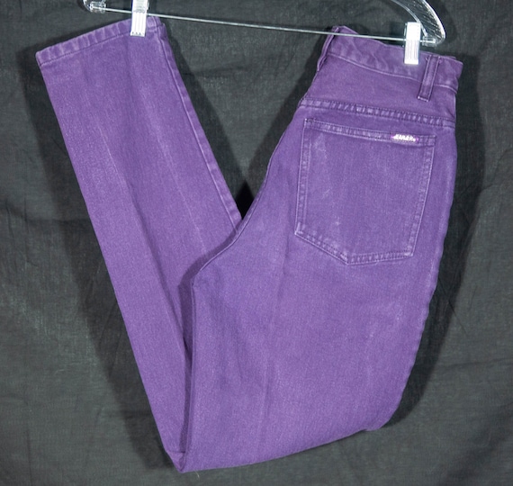 Vintage Purple Jeans 'jeanjer' Label Button Fly High Rise, Tapered Leg 27  High Waist -  Canada