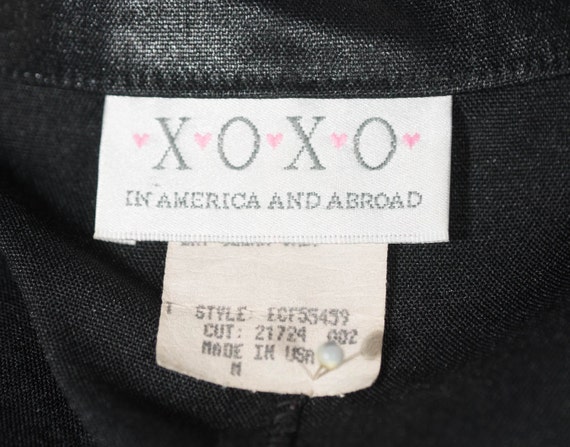 Vintage Black Jacket XOXO 90s Streetwear Coat Shi… - image 8