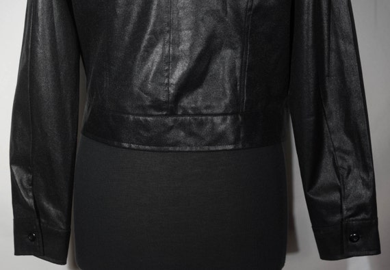 Vintage Black Jacket XOXO 90s Streetwear Coat Shi… - image 10