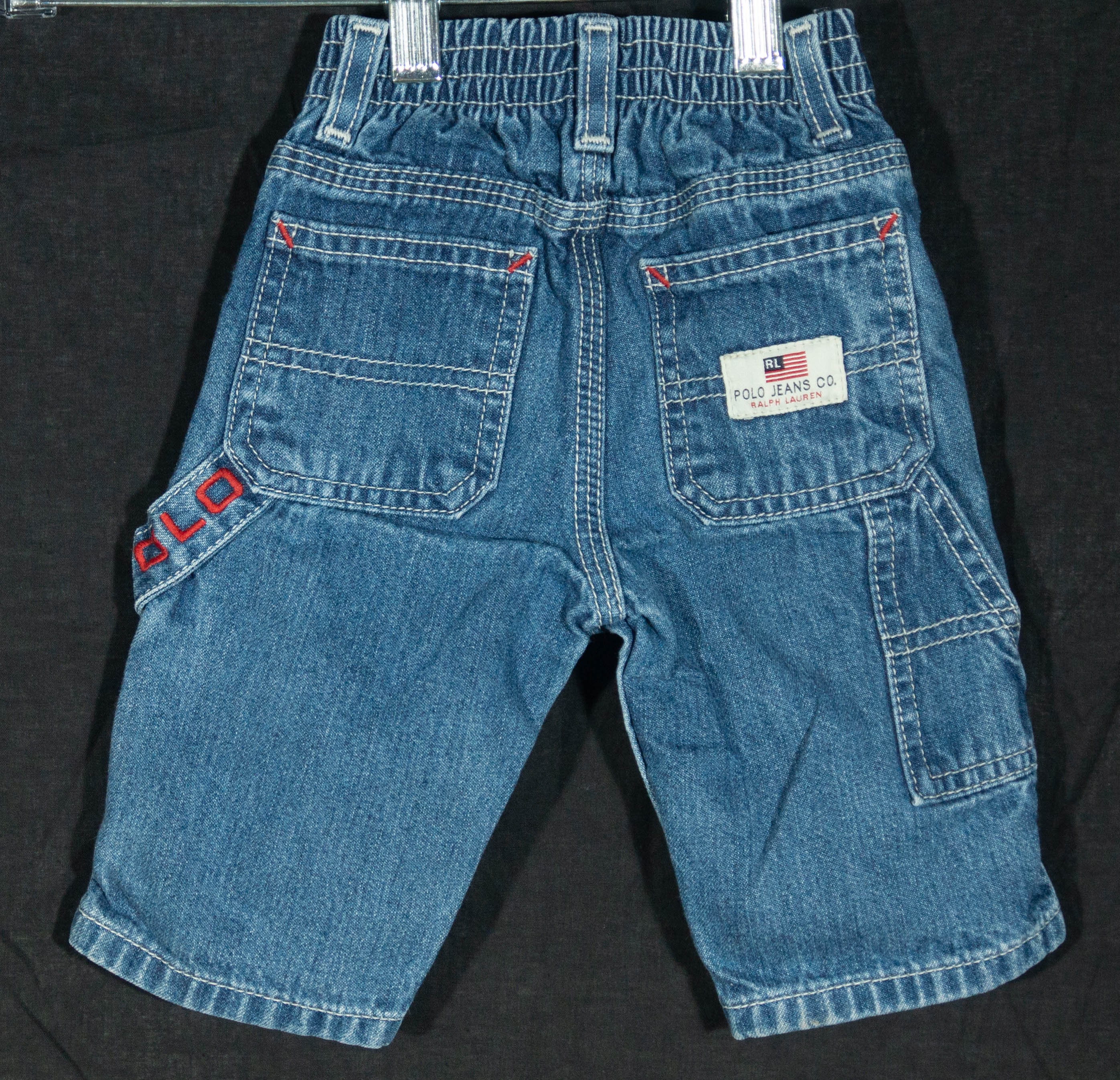 90s USA製 ポロ ラルフローレン POLO JEANS ロゴ刺繍 デニム