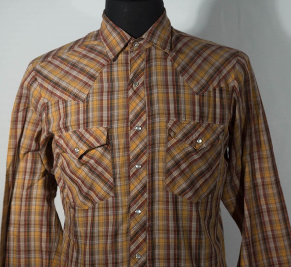 Vintage Western Wear Shirt 80s Pearly Snaps Madma… - image 1