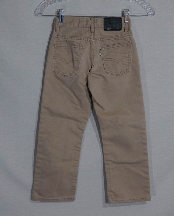 Kids Levi's Jeans 511 Beige Tan Denim Straight Le… - image 1