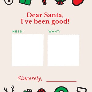 Printable Christmas Wish List | Kids Christmas List