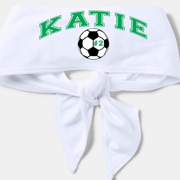 Personalized Soccer Headband, Soccer Hair Accessory, Tieback Headband, Custom Soccer Headband, Sports Headband