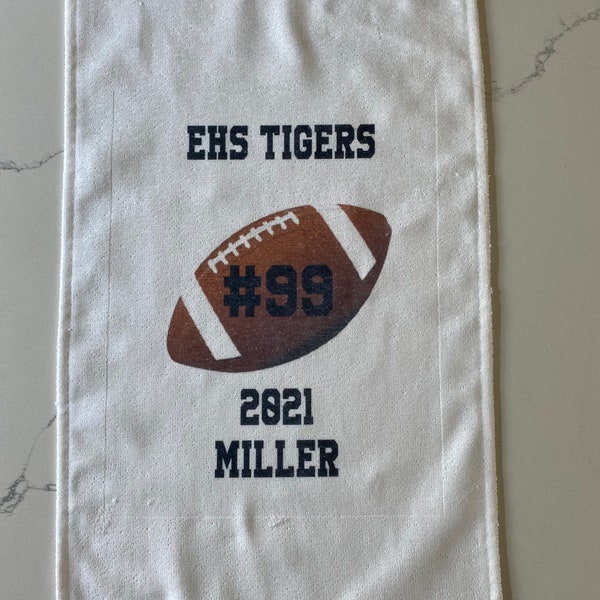 Personalized Football Rally Towel, Custom Towel, Boys towel, football, football team gift