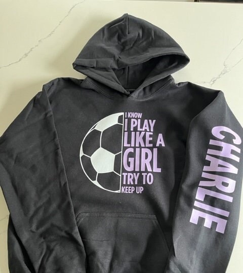 Soccer Hoodie Girls Personalized Soccer Sweatshirt Girls Soccer Team Gift Etsy Canada