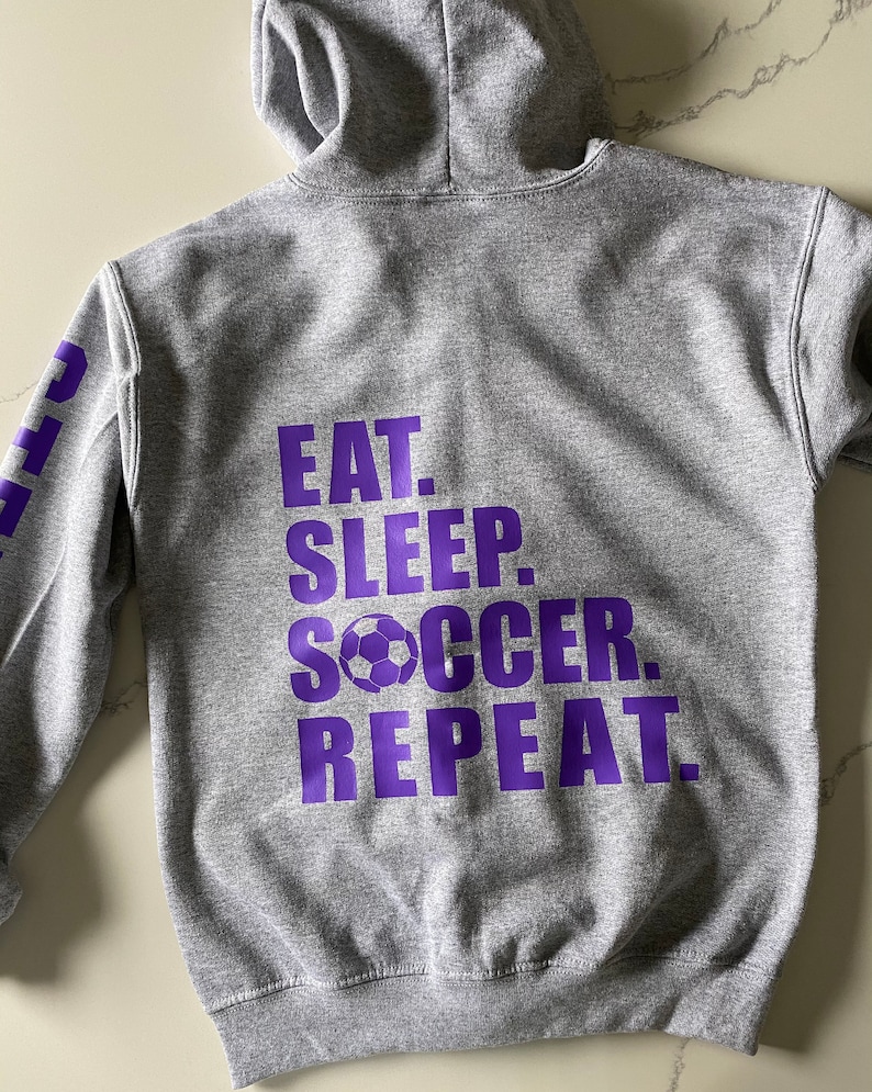Soccer Hoodie Girls Soccer Sweatshirt Personalized Soccer Etsy
