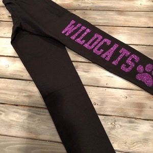 Cheer Leggings, Cheer Team Pants, Cheerleader Leggings, Cheer Squad Leggings, Youth Cheer Pants, Glitter Leggings, Sparkle Pants