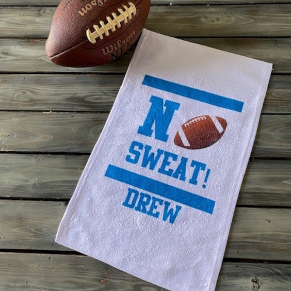 Personalized Football Towel with Name Football Team Gift Football Practice Towel Rally Towel