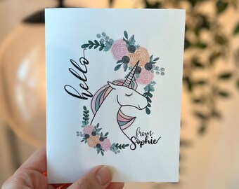 Just Because Cards, Hello Cards, Unicorn Cards, Cards for Unicorn Lovers, Cards for Girls