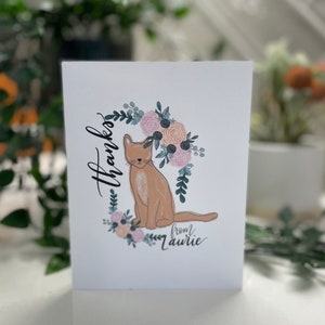 Cat Cards, Custom Thank You Cards, Thank You Cards Cats, Cards for Cat Lovers, Custom Thank You Notes, Pack of Cards