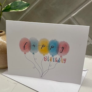 Happy Birthday Card – Colorful Single Design, Blank Inside, Bulk Packs Available