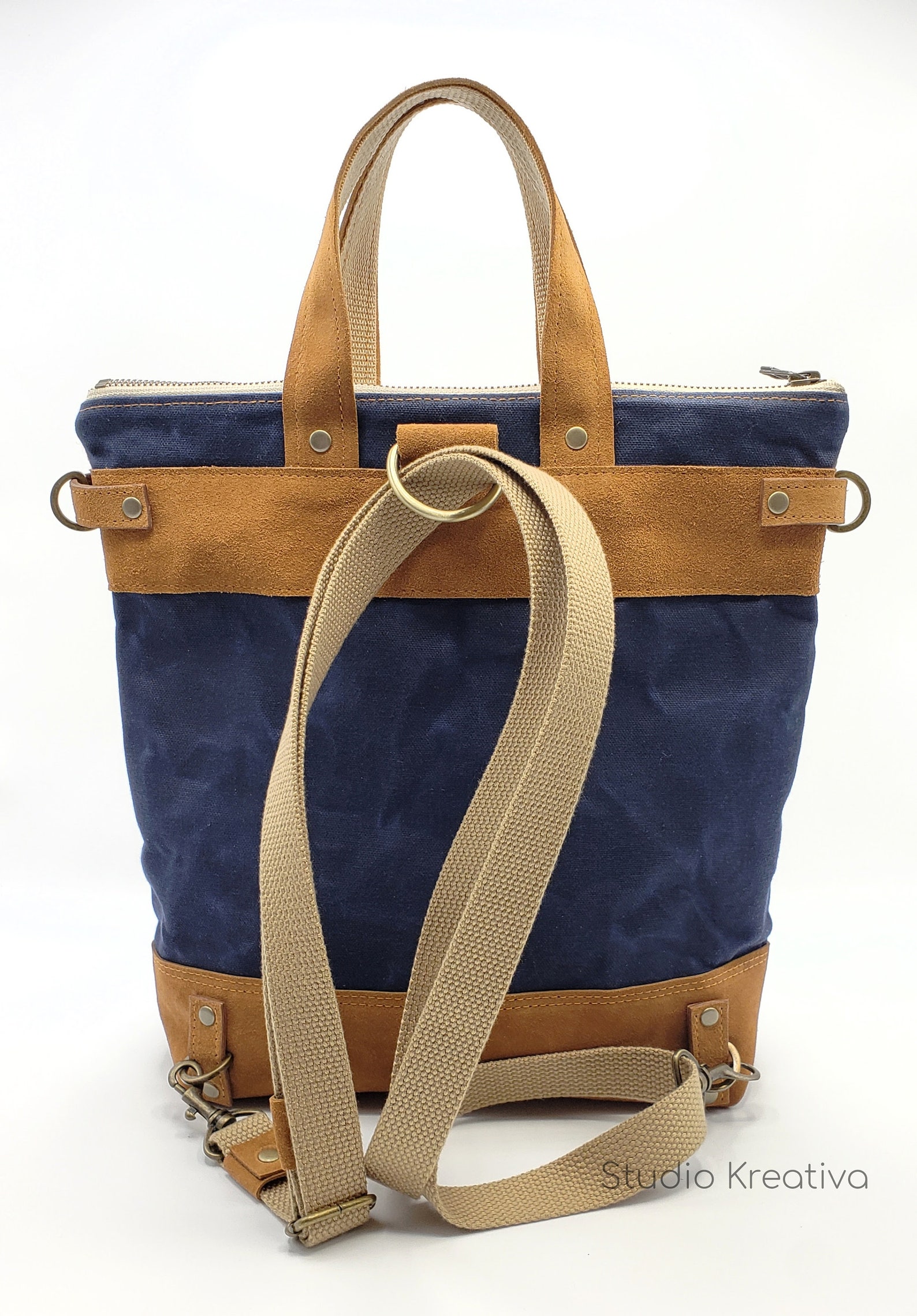 waxed canvas backpack etsy