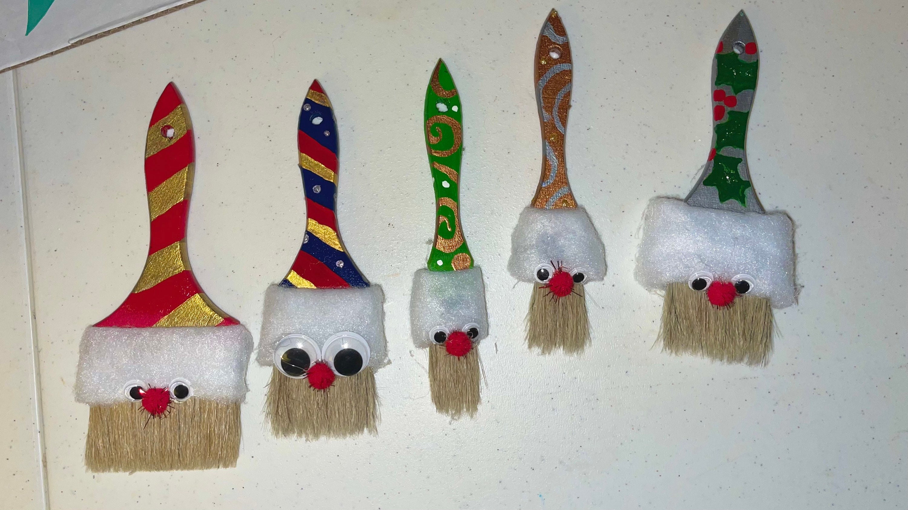 Hand Painted Paintbrush Gnomes Elves Ornaments - Etsy