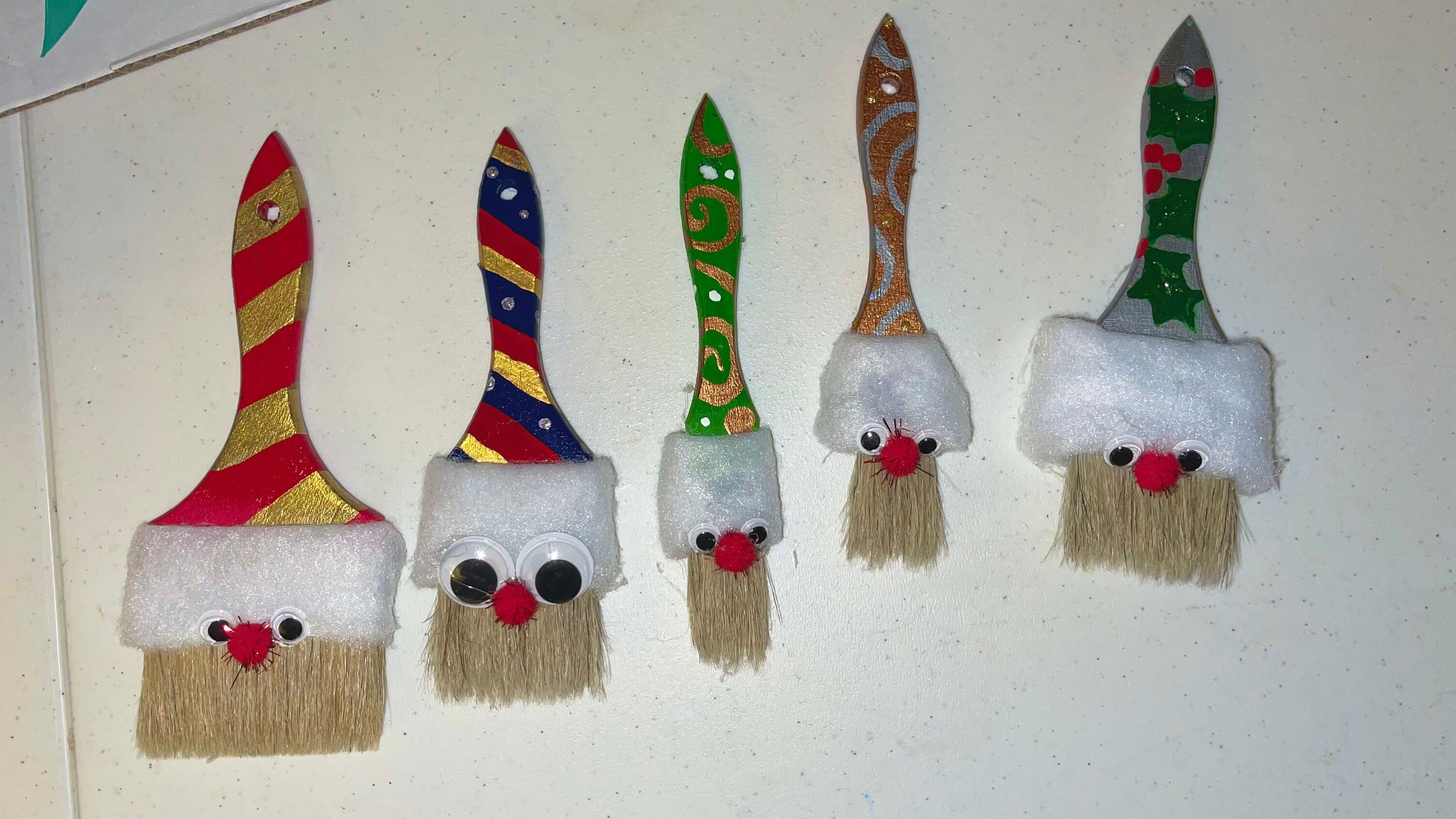 Hand Painted Paintbrush Gnomes Elves Ornaments Etsy