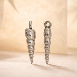 Schelphanger voor 2 mm koord - antiekzilver - nautische bedels - 1