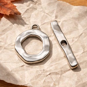 Chiusura a levetta rotonda - Chiusura a levetta in zama - Chiusure - Componenti per gioielli - Scegli il colore - Quantità 1 SET