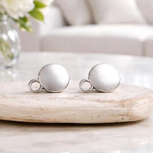Antiallergische Sterling Silber Ohrstecker, Ohrstecker mit Öse (1 Paar)
