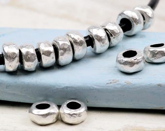 Antique Silver Zamak Irregular Beads, 8mm (10pcs)