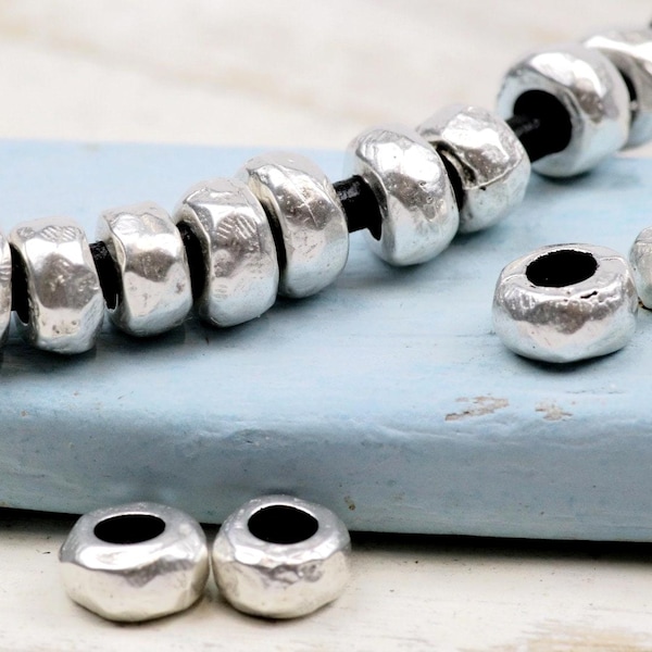 Antique Silver Zamak Irregular Beads, 8mm (10pcs)