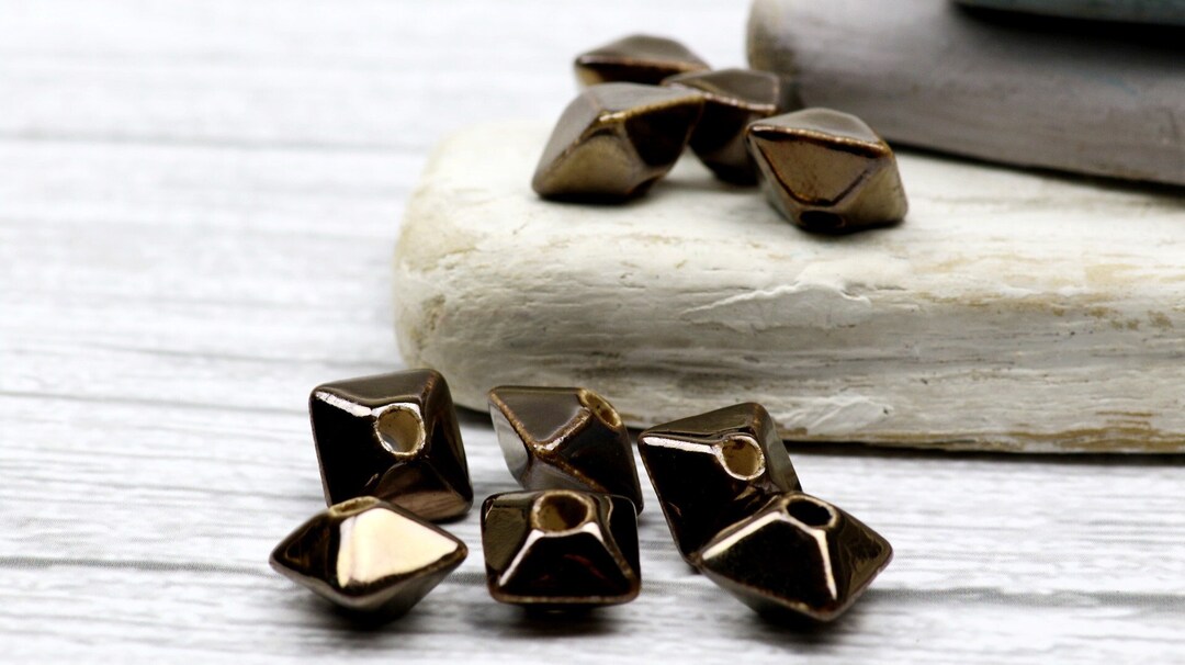 Oil Enameled Beadbeads for Leather Cordmykonos Greek Ceramic Etsy