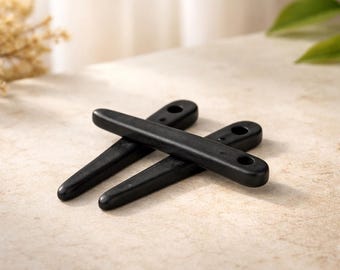 Ceramic Spike Charms-Jewelry making supplies-Qty 10