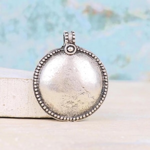 Bohemian Pendant-Casting-30x38mm, Boho pendants- antique silver, Qty 1