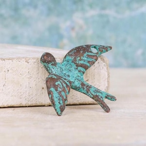 Mykonos Friedenstaube Anhänger - Grüne Patina Anhänger Perlen - Schmuckherstellung Versorgung-Greek Castings-Qty 1