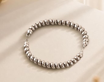 Media pulsera para cordón de cuero de hasta 2 mm - Pulseras de zamak - Cantidad 1
