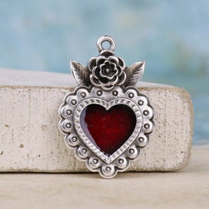 アクセサリー Vintage mexican silver heart necklace Mexican Heart Pendant Vintage Sterling - Etsy