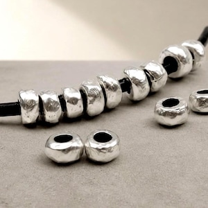 Antique Silver Zamak Irregular Beads, 8mm (10pcs)