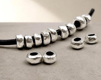 Antique Silver Zamak Irregular Beads, 8mm (10pcs)