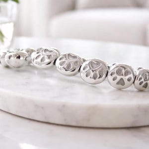 Animal Foot Print Bead,Paw Print Slider-Zamak Bracelet Fiding