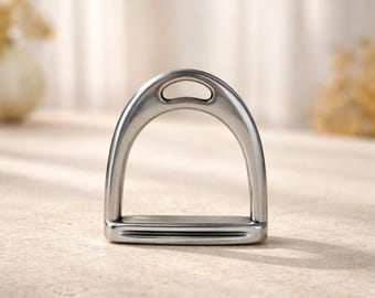 2 Ciondoli a forma di staffa - Placcati in argento fine - Forniture per la creazione di gioielli