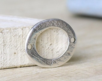 4 Organic Ring Connector-Loop Pendant-Round Link-Loop pendant-Jewelry Components-QTY 4