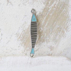 2 Fish pendant connector- Jewelry Making Supplies-Qty 2