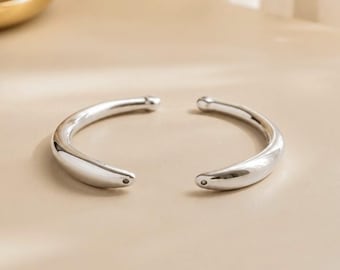 2 Organic half cuff-Half bracelet connectors-Zamak bracelets-Qty 2