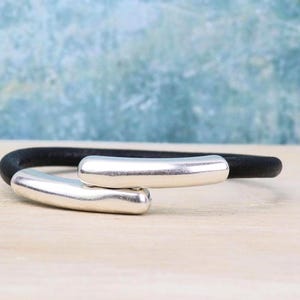 Tube magnetic clasp, 5mm hole clasp-  tube clasp, leather cord clasp,bracelet clasp, silver cord end,Qty 1
